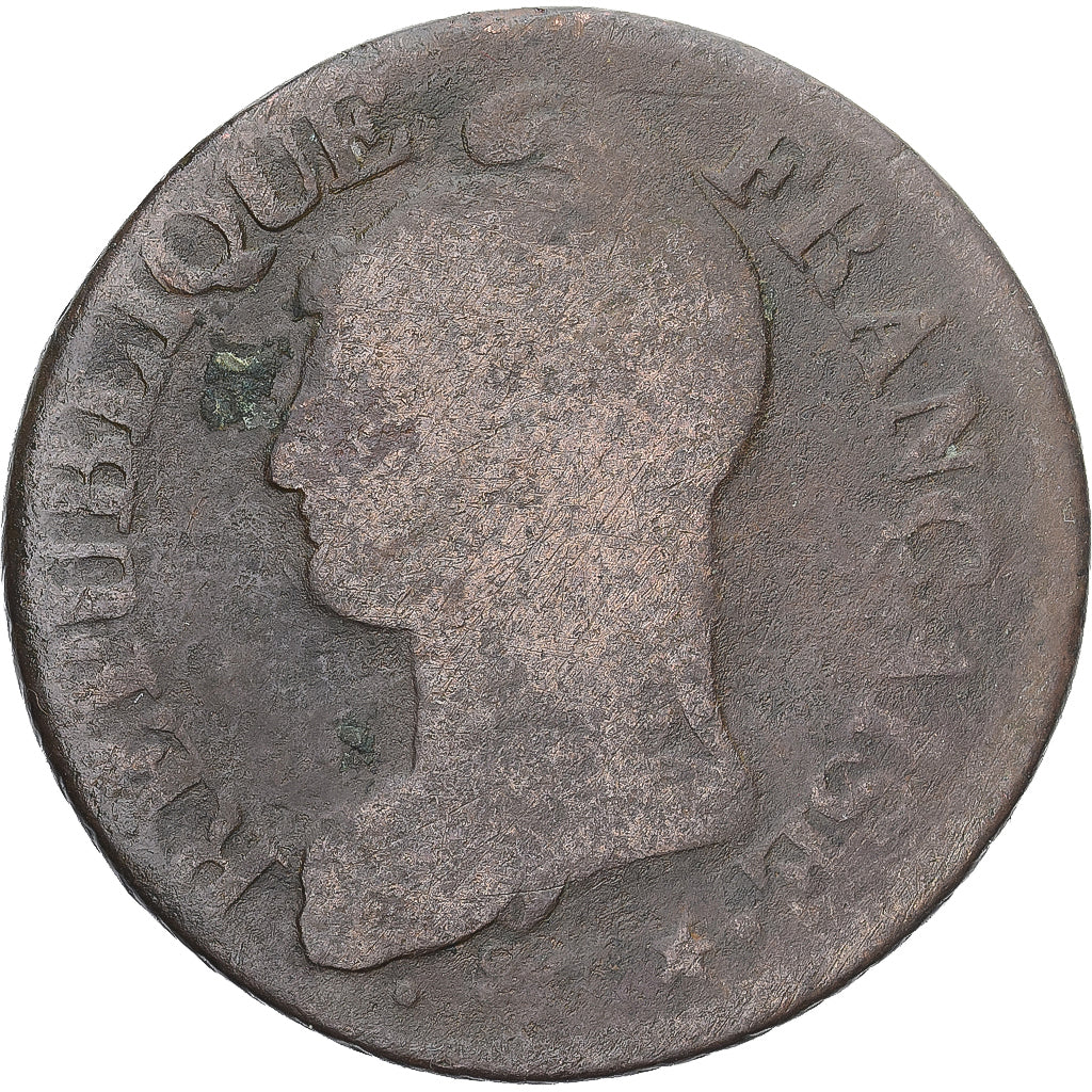 Moneda, Francia, Dupré, 5 Centimes, AN 8, Lille, BC, Cobre, Gadoury:126a