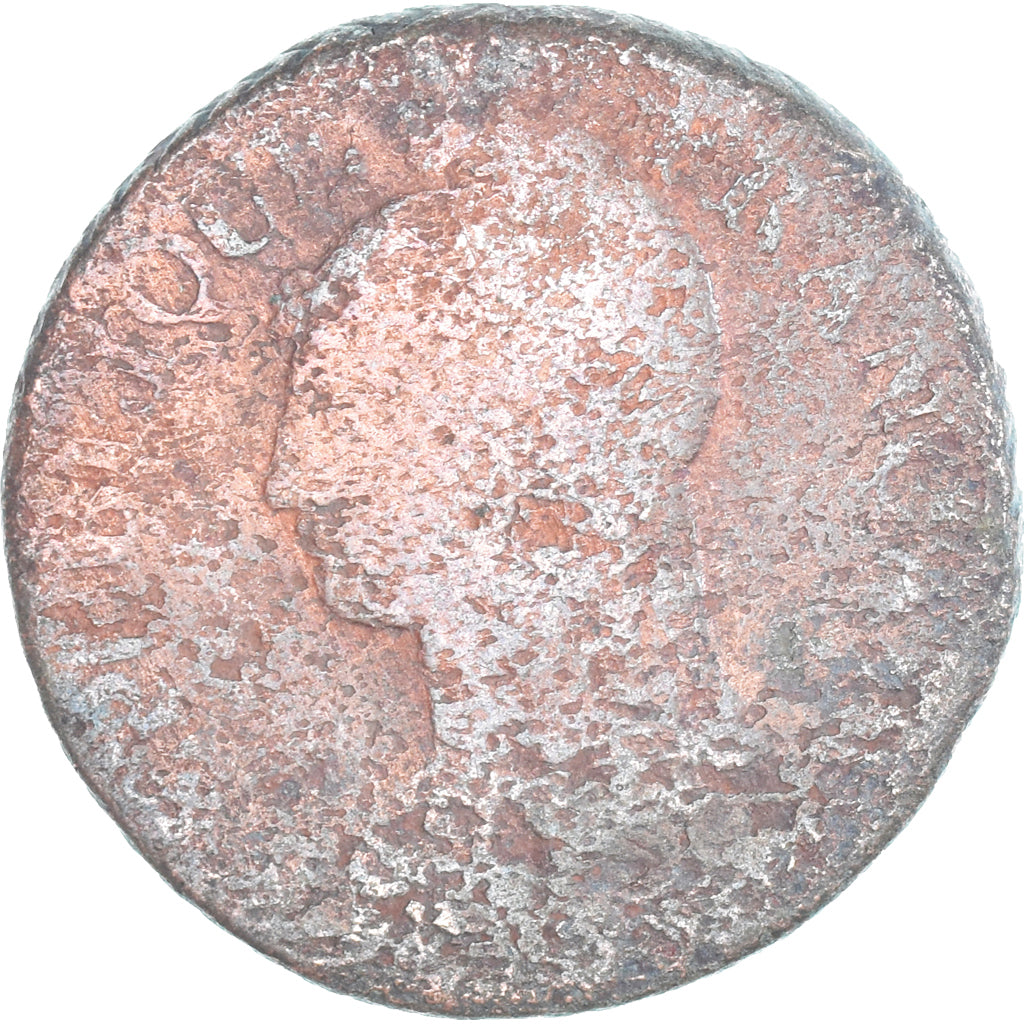 Moeda, França, Dupré, 5 Centimes, Paris, VG(8-10), Cobre, Gadoury:126/126a