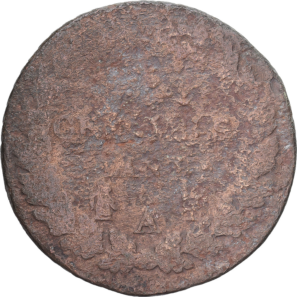 Moneda, Francia, Dupré, 5 Centimes, Paris, BC, Cobre, Gadoury:126/126a