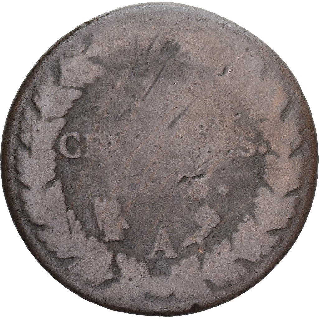 Munten, Frankrijk, Dupré, 5 Centimes, Paris, ZG+, Koper, Gadoury:126/126a