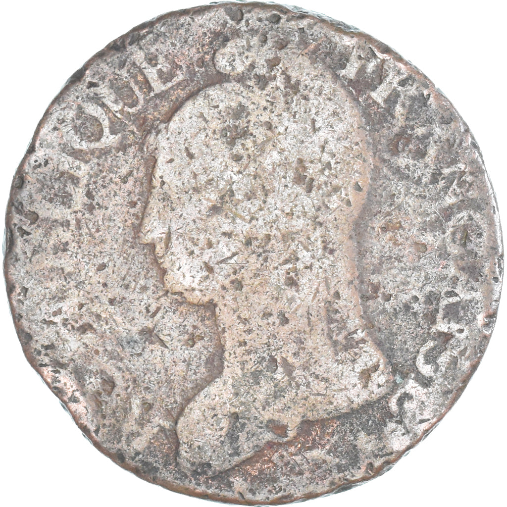 Moeda, França, Dupré, 5 Centimes, Paris, F(12-15), Cobre, Gadoury:126/126a