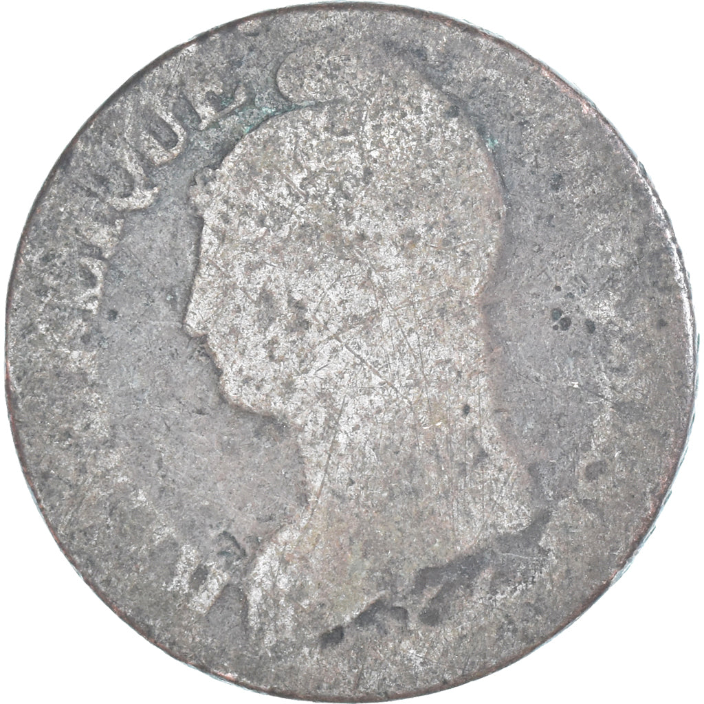Moeda, França, Dupré, 5 Centimes, Paris, F(12-15), Cobre, Gadoury:126/126a