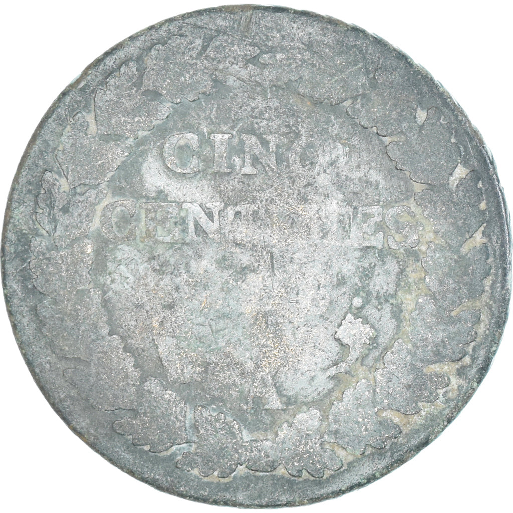 Moneta, Francja, Dupré, 5 Centimes, Paris, F(12-15), Miedź, Gadoury:126/126a
