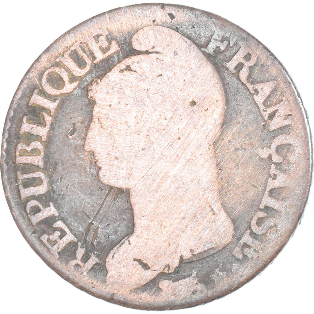 Münze, Frankreich, Dupré, 5 Centimes, Paris, S, Kupfer, Gadoury:126/126a