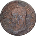 Moneda, Francia, Dupré, 5 Centimes, Paris, BC+, Cobre, Gadoury:126/126a