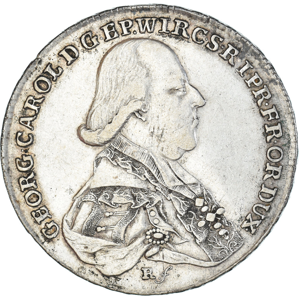 Moeda, Estados Alemães, WURZBURG, Georg Karl, Thaler, 1795, Würzburg