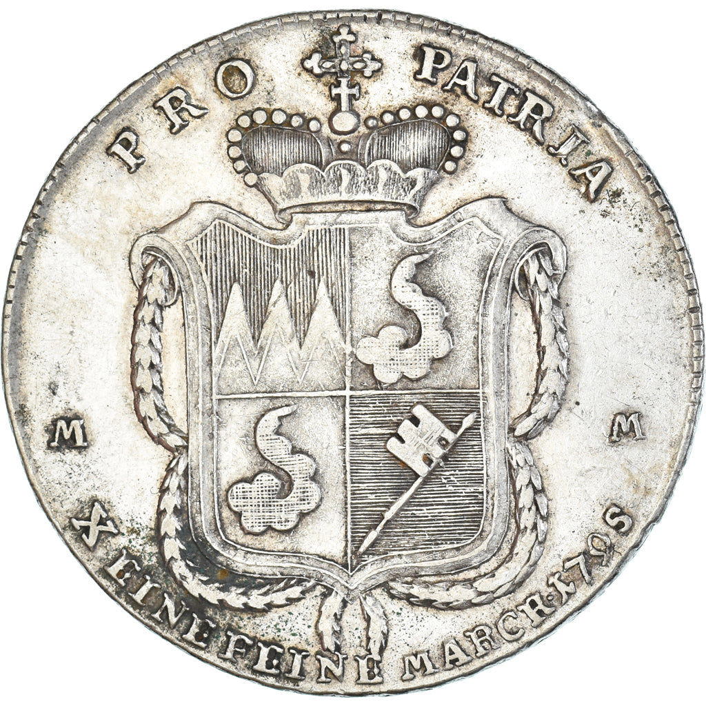 Moeda, Estados Alemães, WURZBURG, Georg Karl, Thaler, 1795, Würzburg
