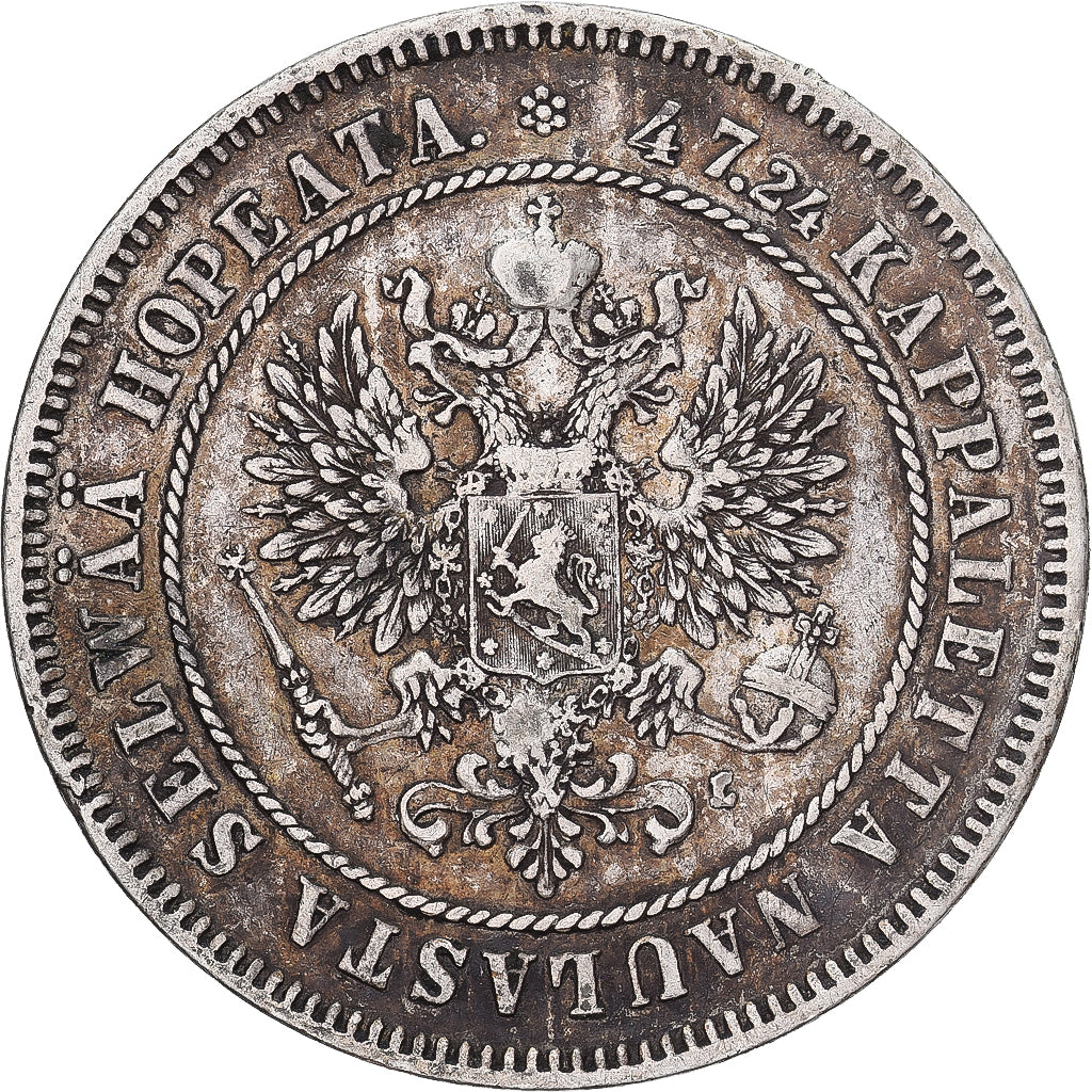 Coin, Finland, Nicholas II, 2 Markkaa, 1906, Helsinki, L, EF(40-45), Silver