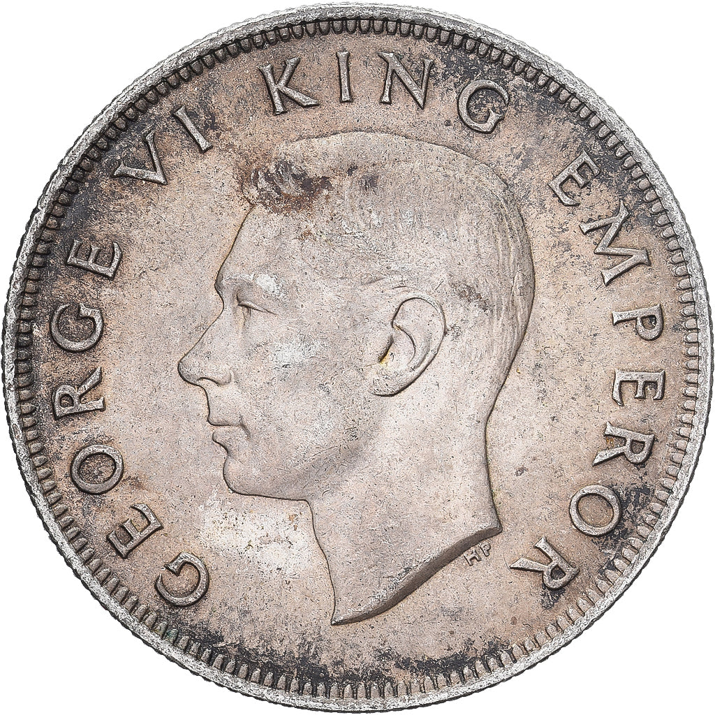 Coin, New Zealand, George VI, Centennial, 1/2 Crown, 1940, British Royal Mint