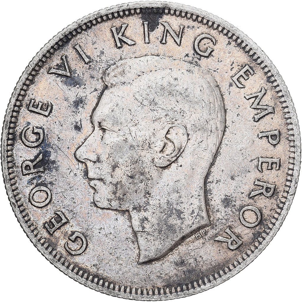 Coin, New Zealand, George VI, Centennial, 1/2 Crown, 1940, British Royal Mint