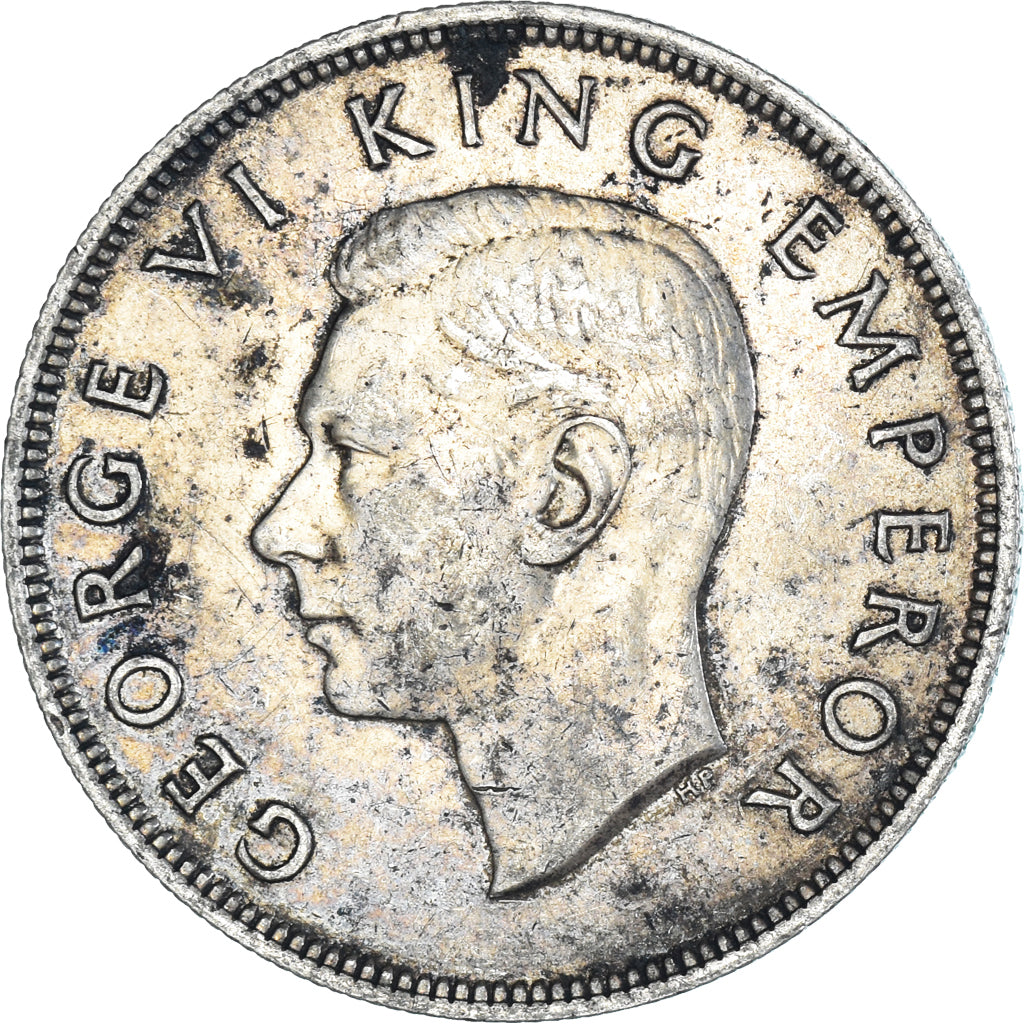Moneta, Nowa Zelandia, George VI, Centennial, 1/2 Crown, 1940, British Royal
