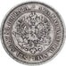 Moeda, Finlândia, Alexander II, 2 Markkaa, 1872, Helsinki, EF(40-45), Prata