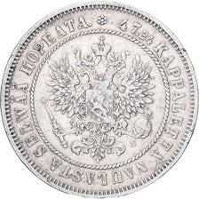 Coin, Finland, Alexander II, 2 Markkaa, 1874, Helsinki, VF(30-35), Silver