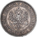 Moeda, Finlândia, Alexander II, 2 Markkaa, 1874, Helsinki, EF(40-45), Prata