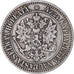 Moneda, Finlandia, Alexander II, 2 Markkaa, 1865, Helsinki, MBC, Plata, KM:7.1