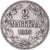 Moneda, Finlandia, Alexander II, 2 Markkaa, 1865, Helsinki, MBC, Plata, KM:7.1