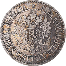 Coin, Finland, Alexander II, 2 Markkaa, 1865, Helsinki, EF(40-45), Silver