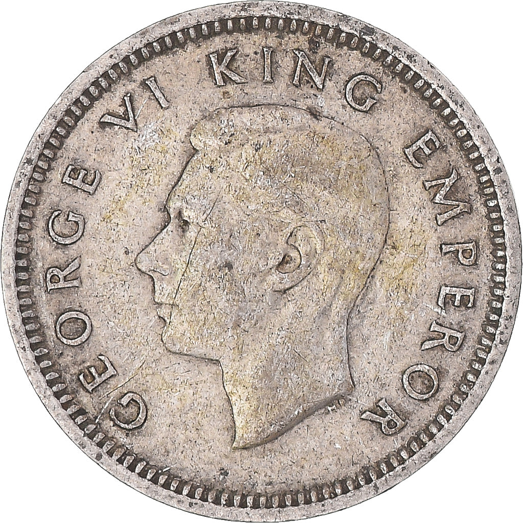 Moneta, Nowa Zelandia, George VI, 3 Pence, 1939, British Royal Mint, VF(30-35)
