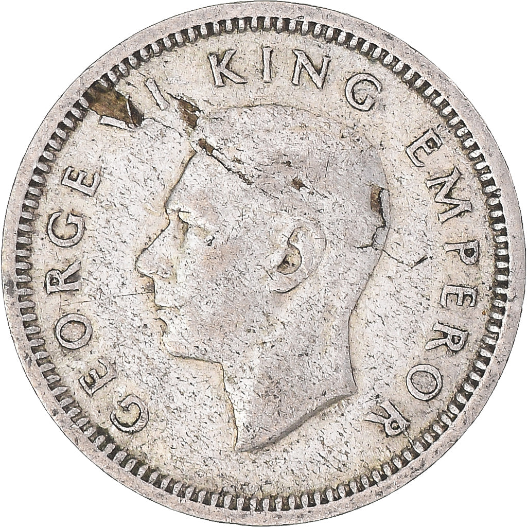 Moneta, Nowa Zelandia, George VI, 3 Pence, 1945, British Royal Mint, VF(30-35)