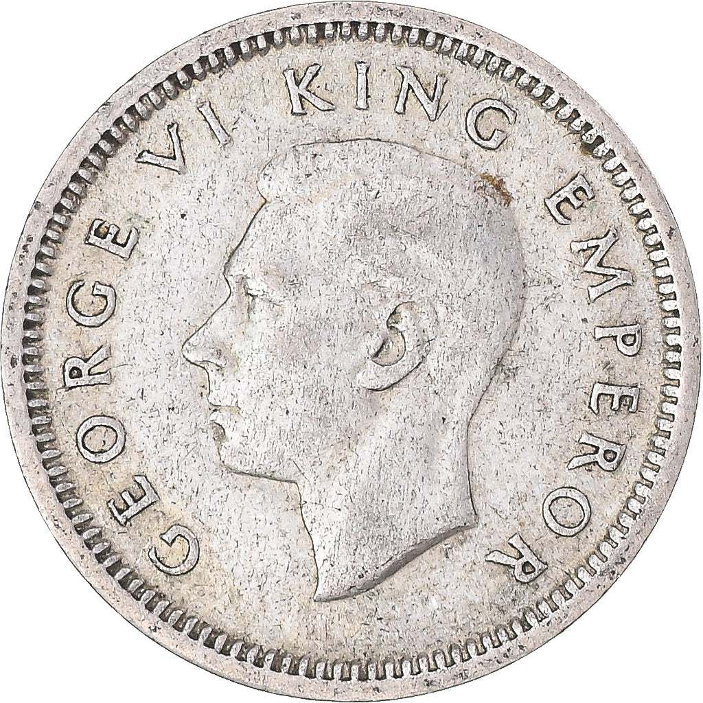 Moneta, Nowa Zelandia, George VI, 3 Pence, 1945, British Royal Mint, VF(30-35)