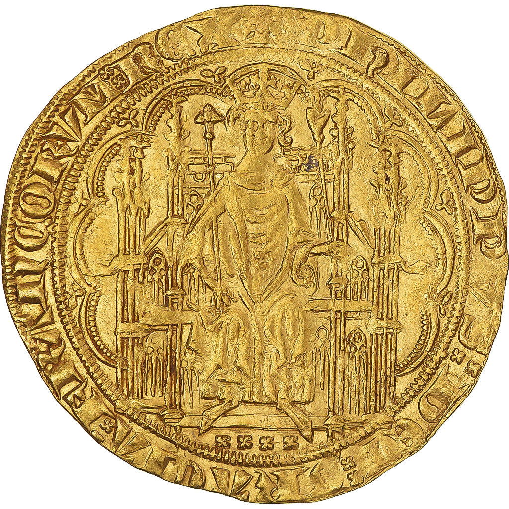 France, Philippe VI, Chaise d'or, 1346-1350, Or, TTB, Duplessy:258