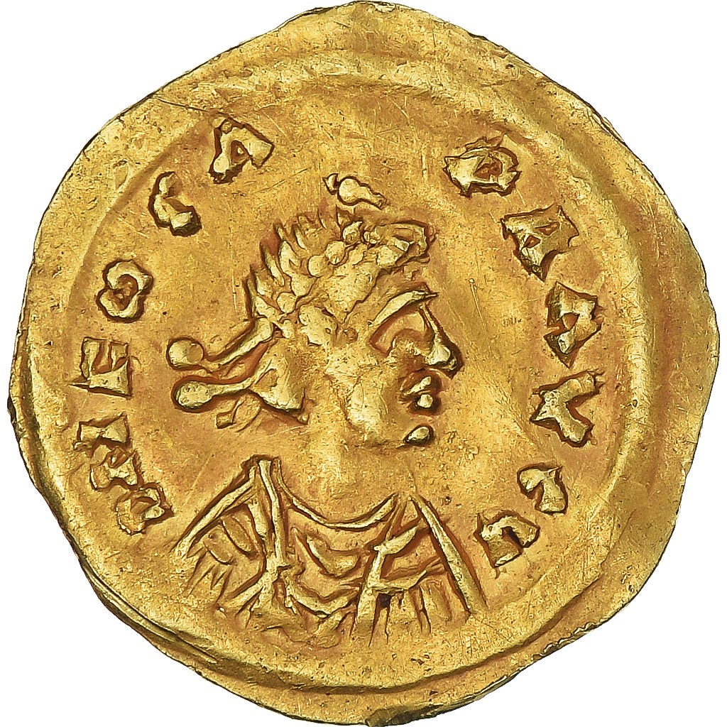 Coin, Phocas, Tremissis, 602-610, EF(40-45), Gold, Sear:634