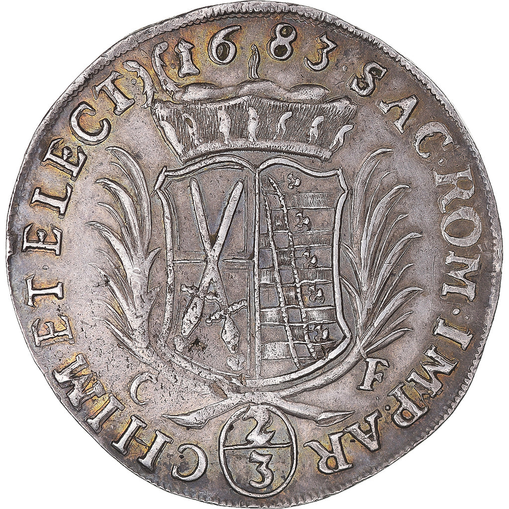 Moneda, Estados alemanes, SAXONY-ALBERTINE, Johann Georg III, 2/3 Thaler