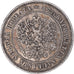 Moneda, Finlandia, Alexander II, 2 Markkaa, 1874, Helsinki, MBC, Plata, KM:7.2
