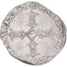 Monnaie, France, Henri IV, 1/4 Ecu, 1598, Bayonne, TTB, Argent, Gadoury:597