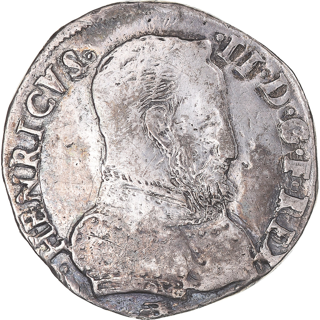 Moneta, Francja, Henri II, Teston à la tête nue, 1559, La Rochelle, 1st Type