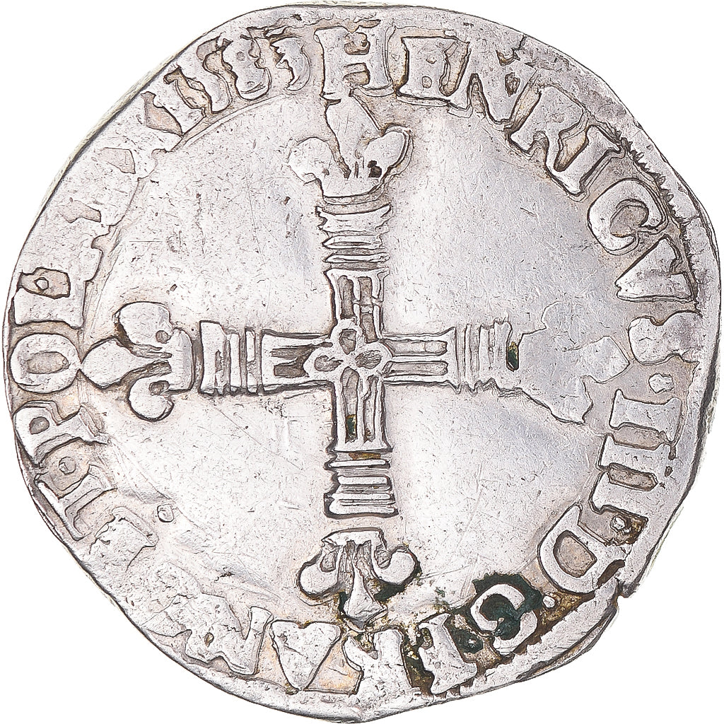Moneta, Francia, Henri III, 1/4 Ecu, 1583, Saint-Lô, BB, Argento, Gadoury:494