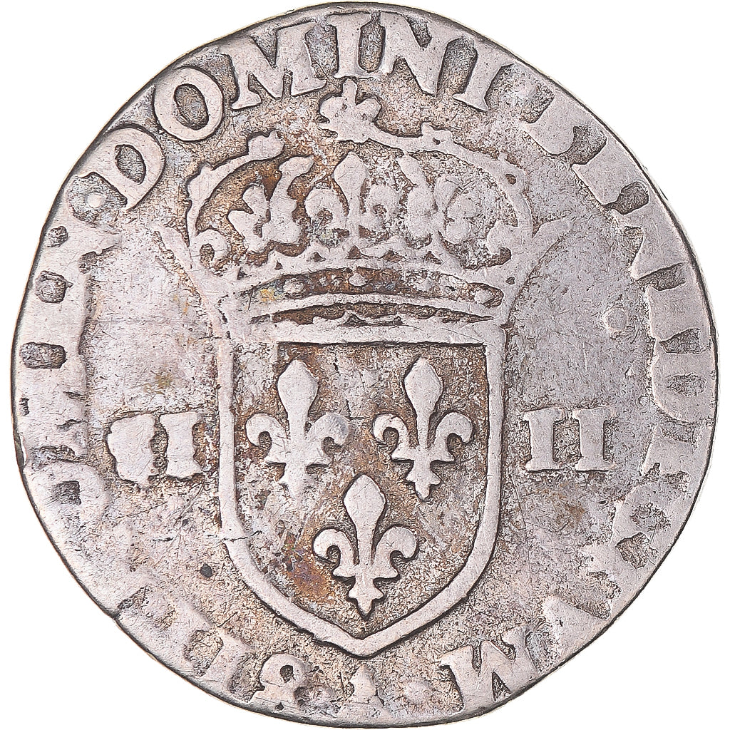 Moneta, Francia, Charles X, 1/4 Ecu, 1591, Paris, MB+, Argento, Gadoury:521
