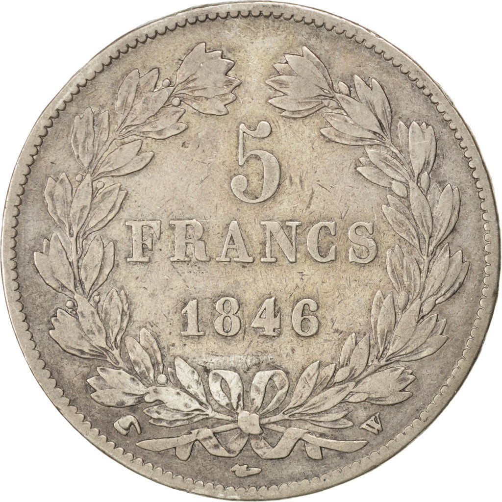 Monnaie, France, Louis-Philippe, 5 Francs, 1846, Lille, TTB, Argent