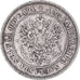 Moneda, Finlandia, Alexander II, 2 Markkaa, 1874, Helsinki, MBC, Plata, KM:7.2