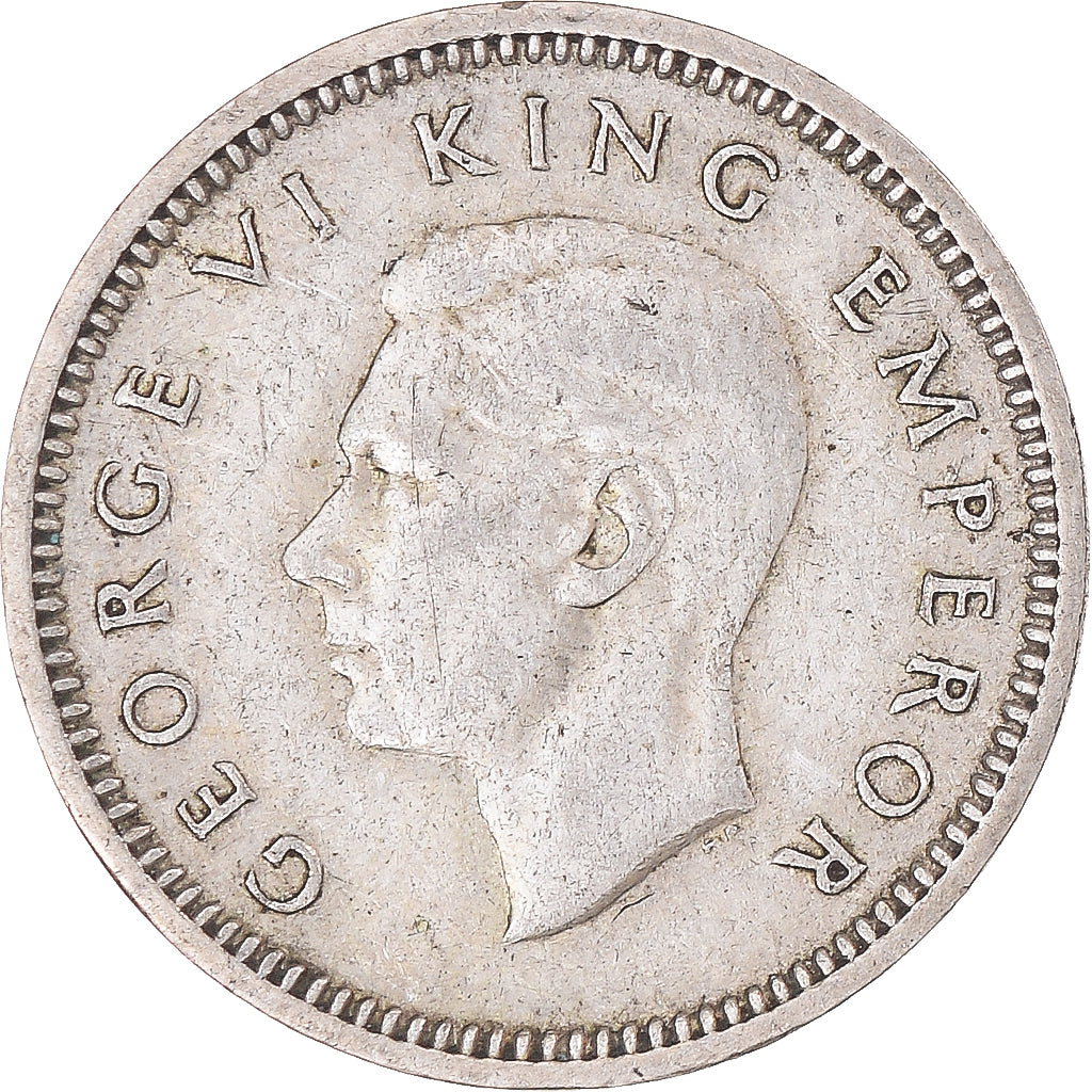 Moneda, Nueva Zelanda, George VI, 3 Pence, 1940, British Royal Mint, MBC, Plata