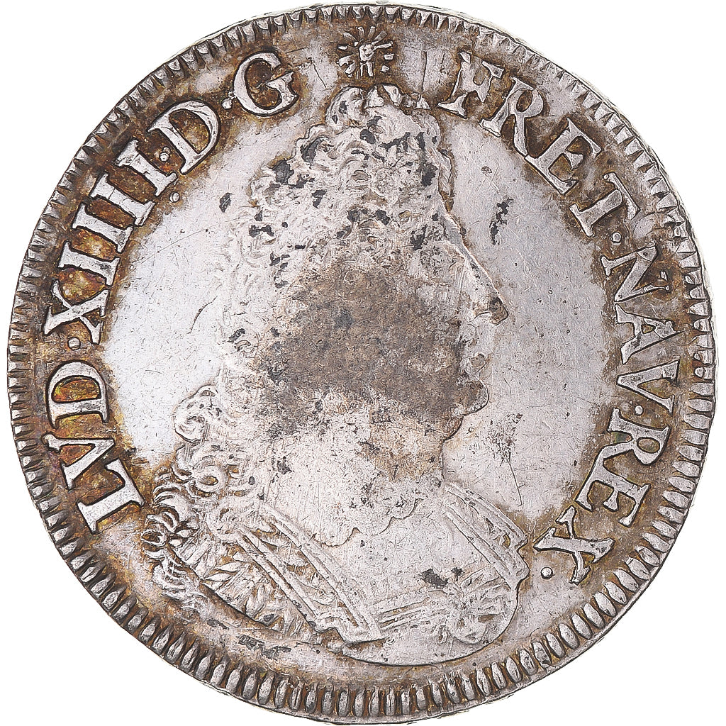 Münze, Frankreich, Louis XIV, 1/2 Ecu aux palmes, 1694, Paris, réformé, S+