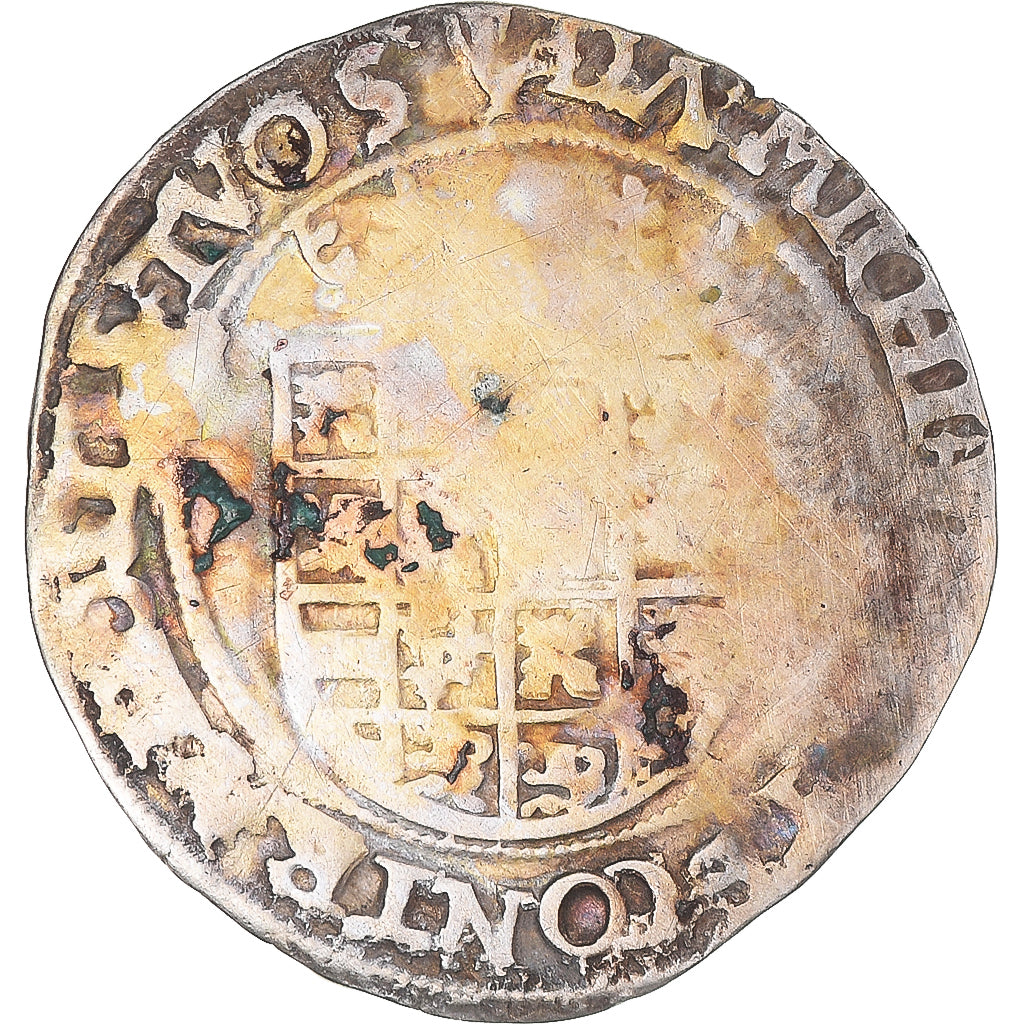 Munten, Lage Spaanse landen, Charles Quint, 1/2 Réal, 1521-1555, Anvers, FR