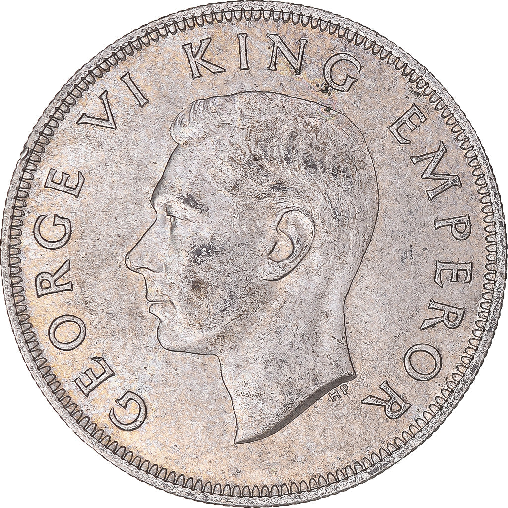 Coin, New Zealand, George VI, Centennial, 1/2 Crown, 1940, British Royal Mint