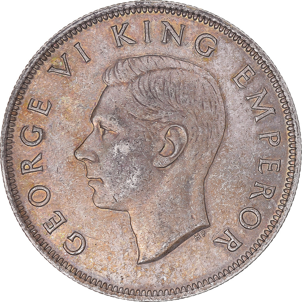 Coin, New Zealand, George VI, Centennial, 1/2 Crown, 1940, British Royal Mint