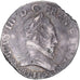Moneta, Francia, Henri III, Teston, 4e type au col plat, 1577, La Rochelle, MB+