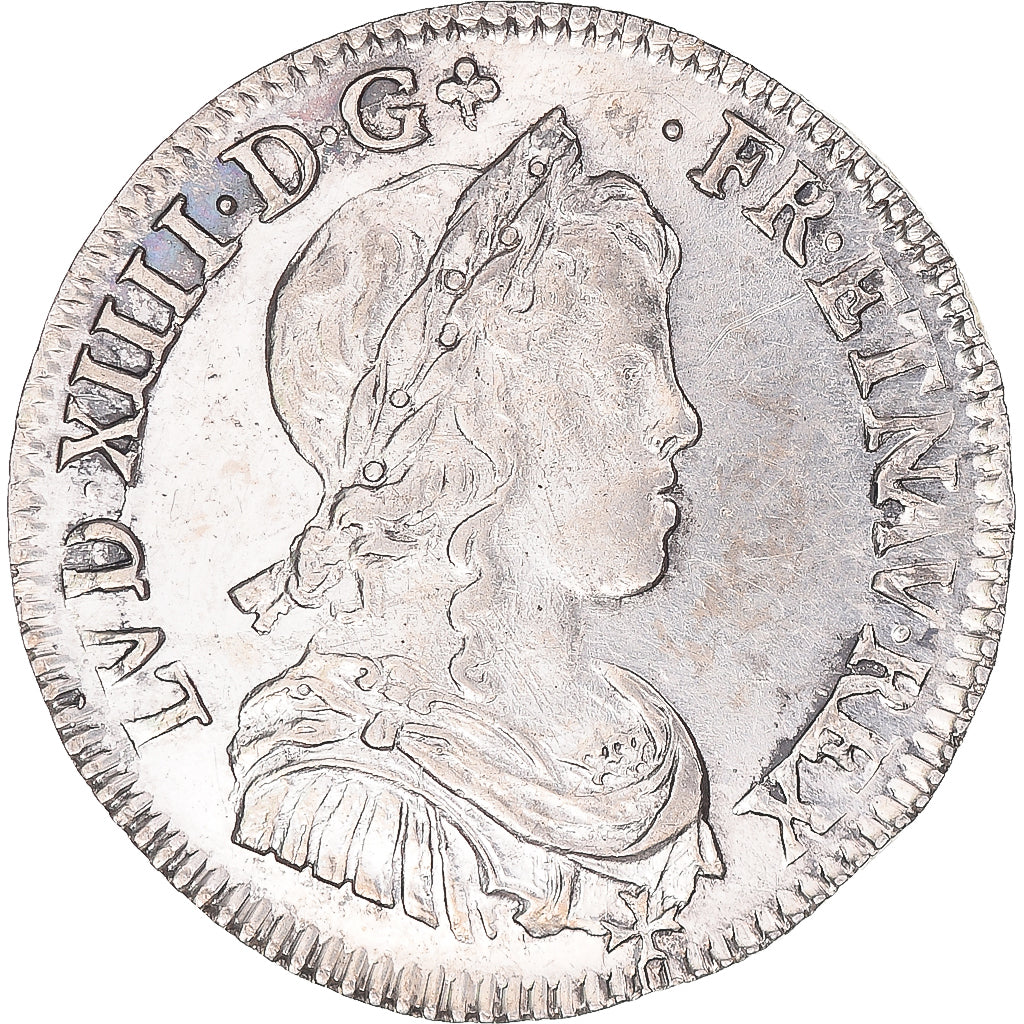 Moeda, França, Louis XIV, 1/4 Écu à la mèche longue, 1650, Saint-Lô