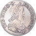 Moeda, França, Louis XIV, 1/4 Écu à la mèche courte, 1644, Paris, AU(50-53)