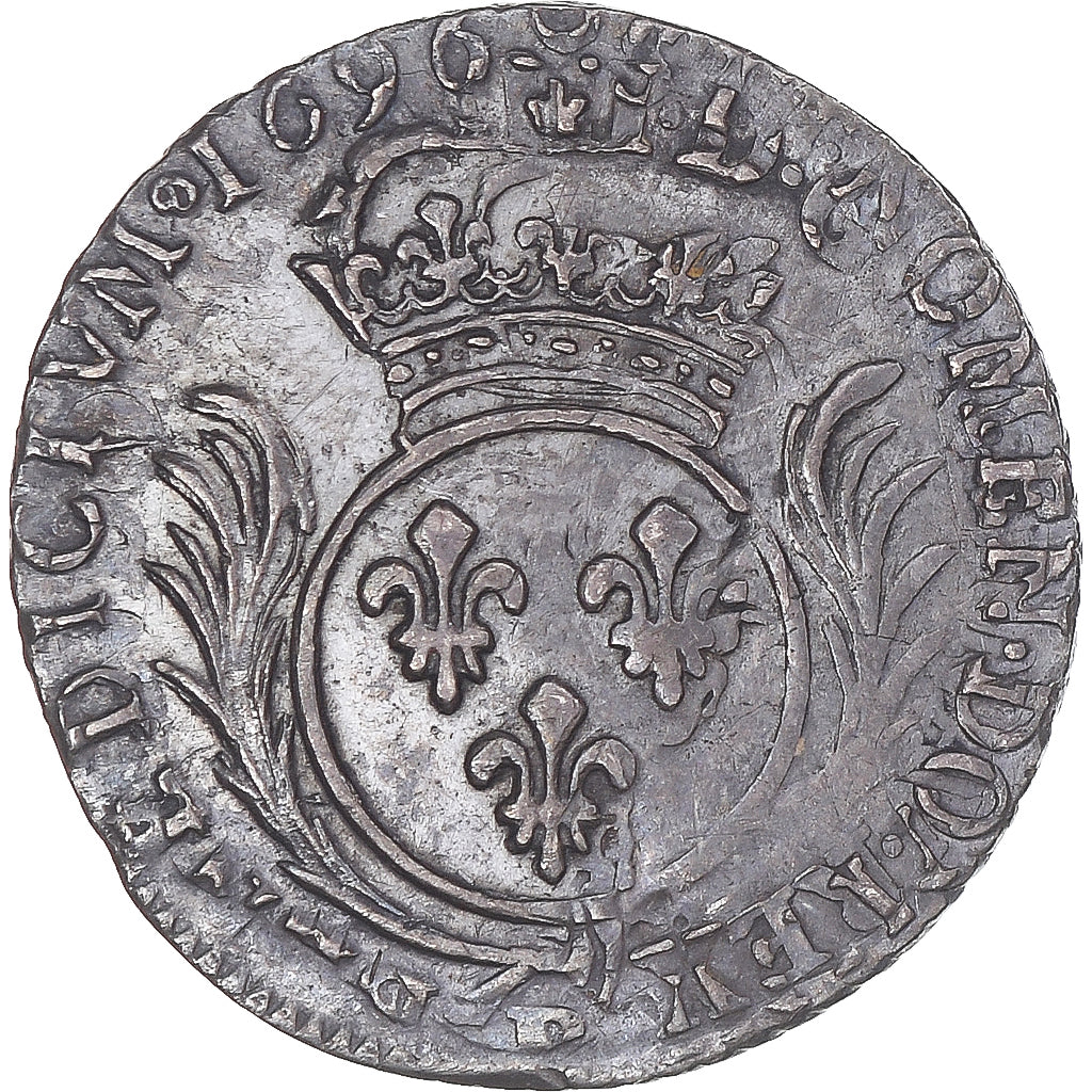 Münze, Frankreich, Louis XIV, 1/12 Ecu aux palmes, 1696, Rouen, réformé, SS