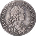 Moeda, França, Louis XIV, 1/12 Ecu à la mèche courte, 1644, Paris, VF(30-35)