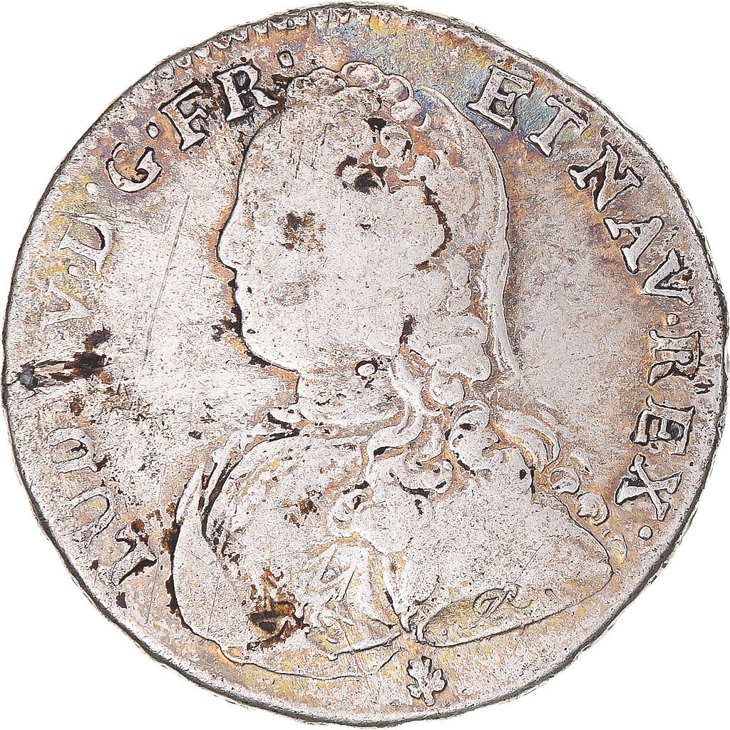 Munten, Frankrijk, Louis XV, 1/2 Ecu aux branches d'olivier, 1730, Riom, FR+