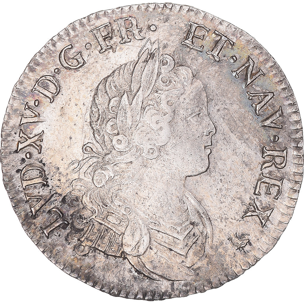 Monnaie, France, Louis XV, 1/2 Ecu de France-Navarre, 1719, Orléans, TTB