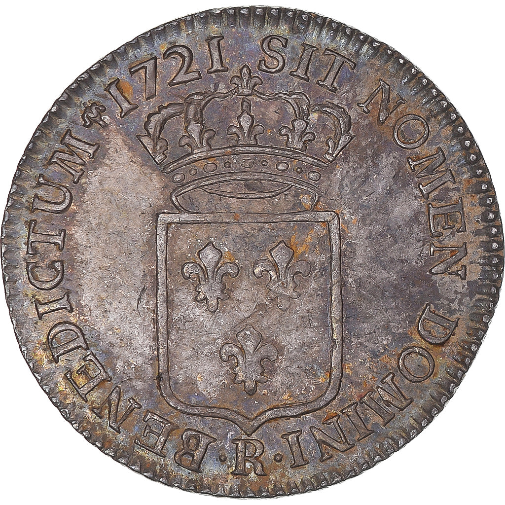 Monnaie, France, Louis XV, 1/3 écu de France, 1721, Orléans, Flan neuf, TTB+