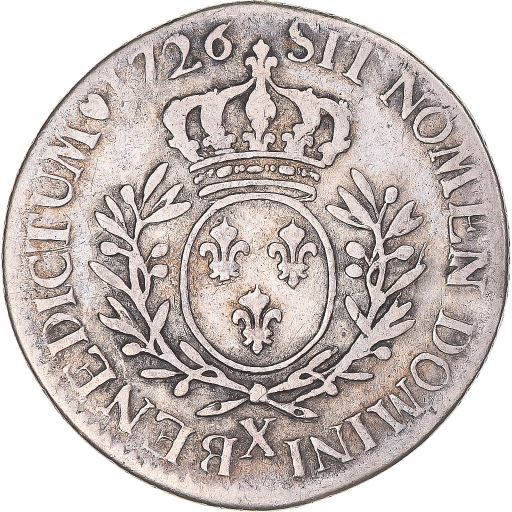 Münze, Frankreich, Louis XV, 1/5 Écu aux branches d'olivier, 1726, Amiens, S