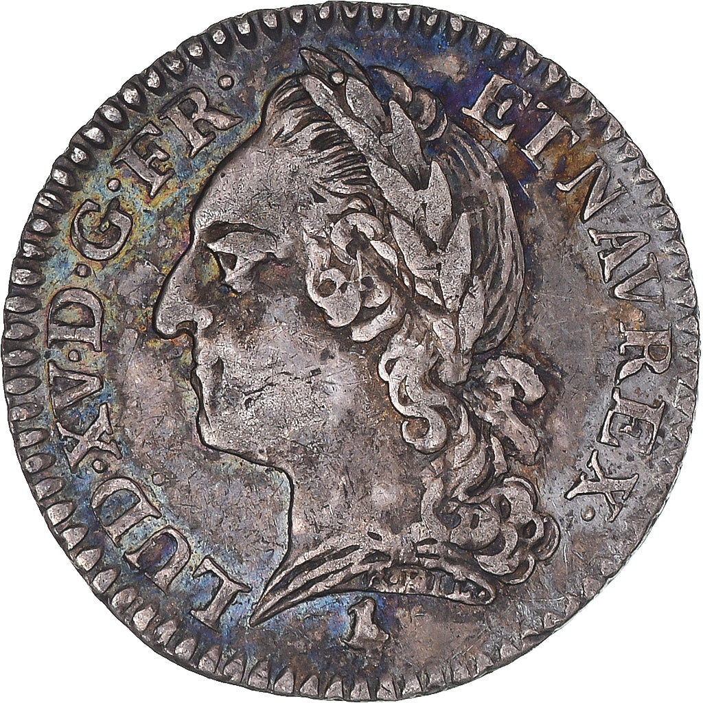 Munten, Frankrijk, Louis XV, 1/10 Écu à la vieille tête, 12 Sols, 1/10 ECU