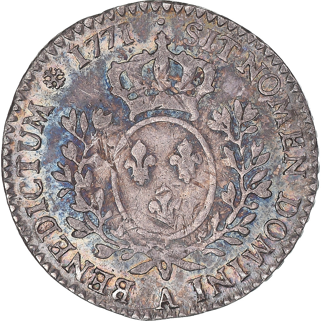 Munten, Frankrijk, Louis XV, 1/10 Écu à la vieille tête, 12 Sols, 1/10 ECU